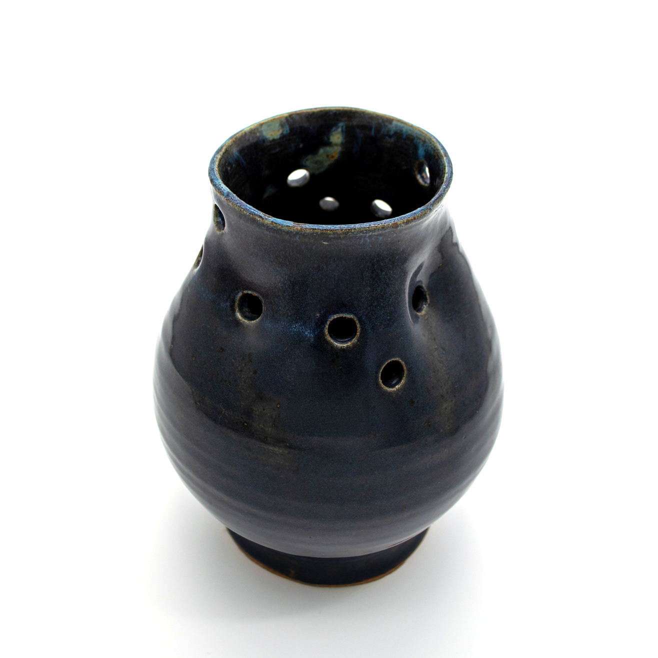 Navy Pierced Vase