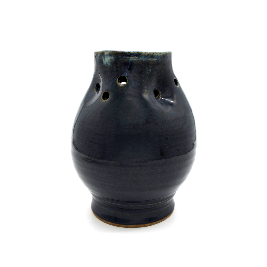 Navy Pierced Vase