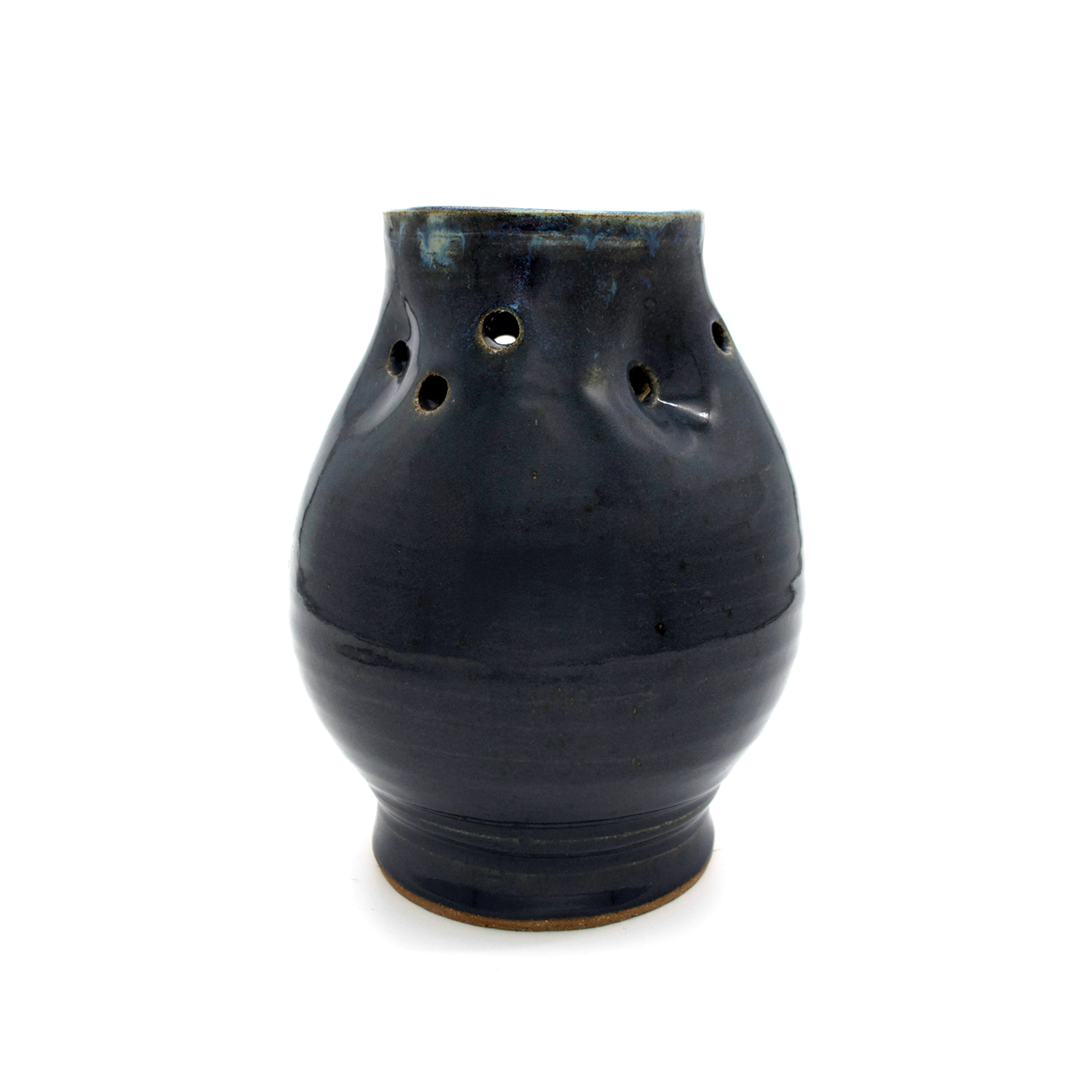 Navy Pierced Vase