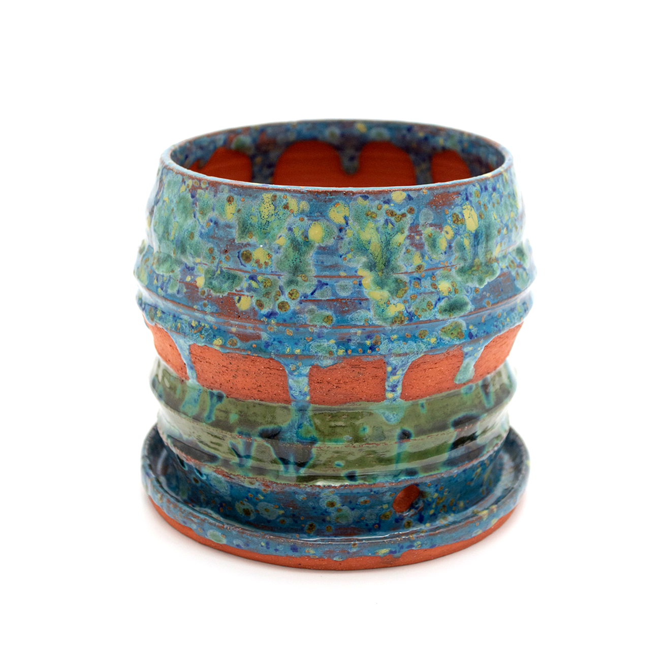 Blue Grass Terracotta Planter